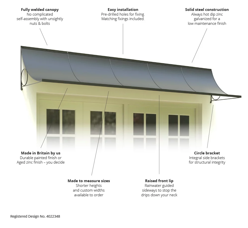10′ x 18″ Door Canopy