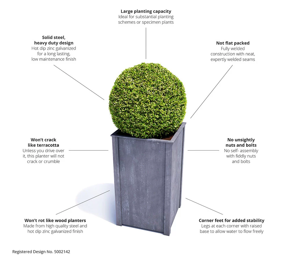 16″ x 28″ Tall Planter