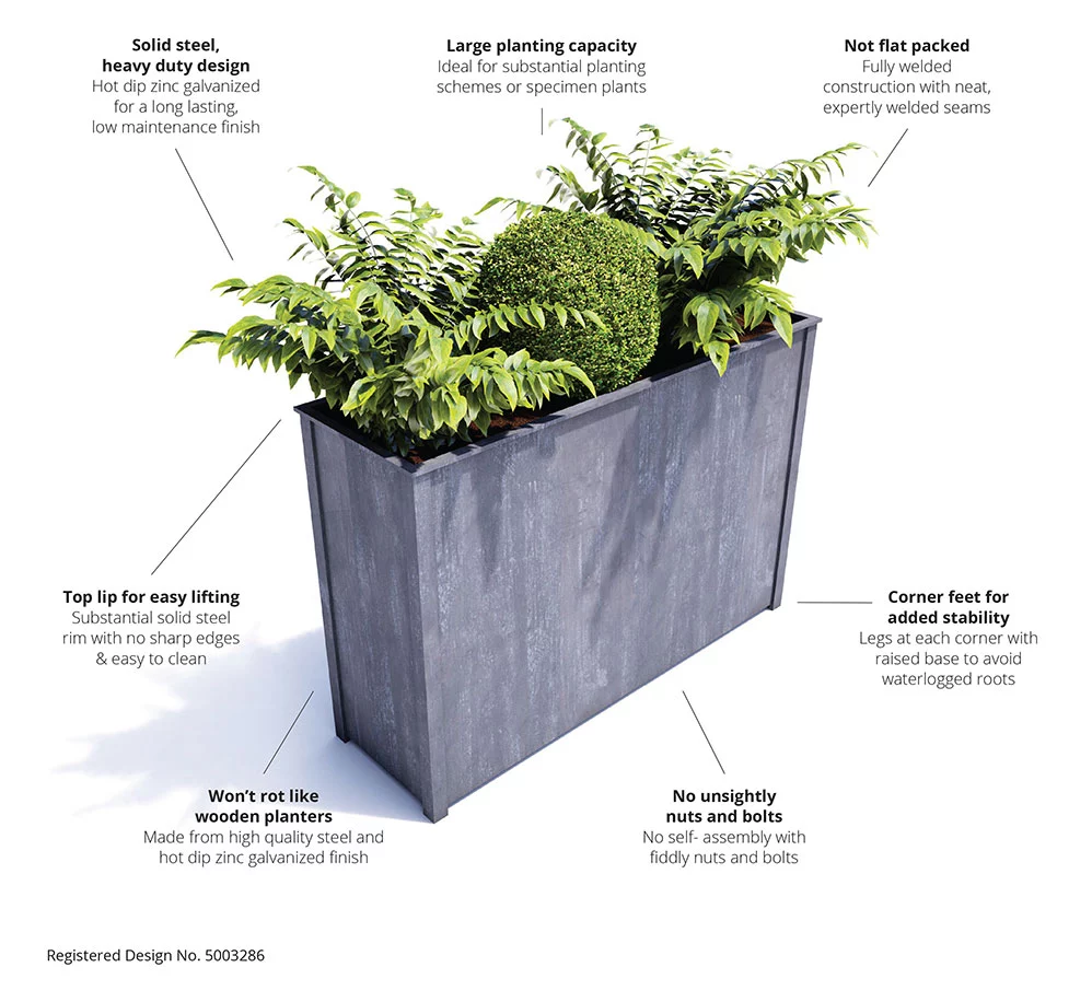 16″ x 35″ Tall Trough