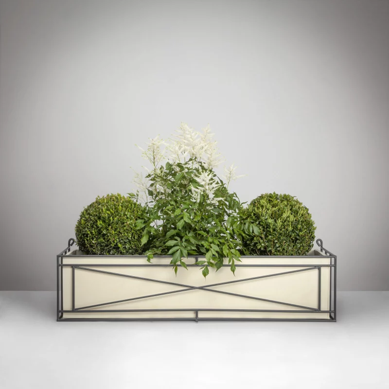 Wrought Iron Window Box with Planter
