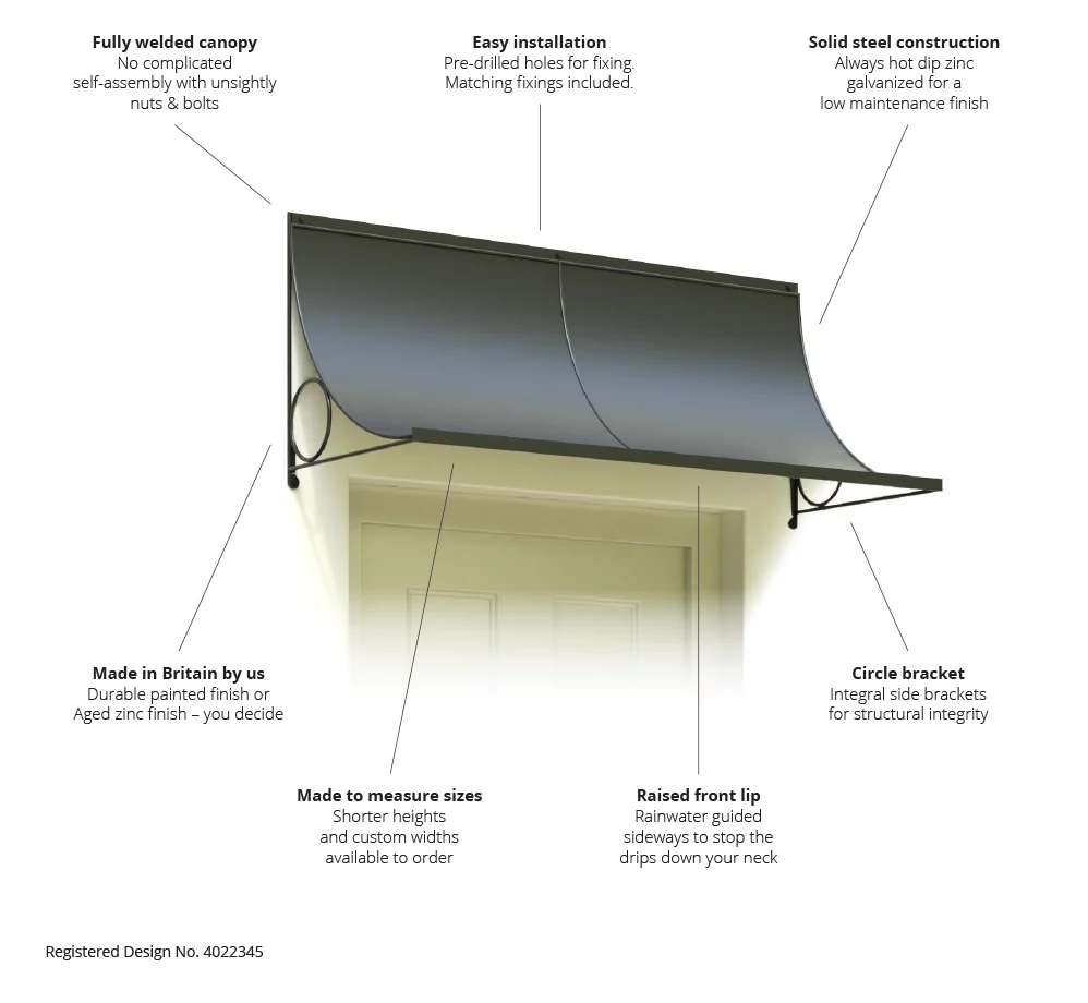 4′ x 18″ Door Canopy