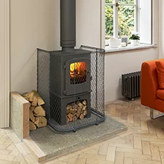 Bespoke fireguard with stove