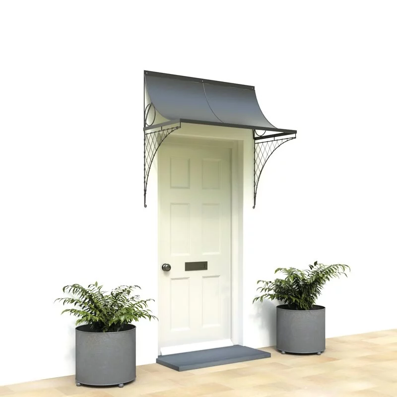 Door canopy with brackets Door canopy with brackets