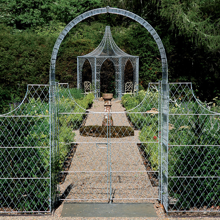 A Welcoming Garden Gate Designed With, Metal Garden Trellis With Gate