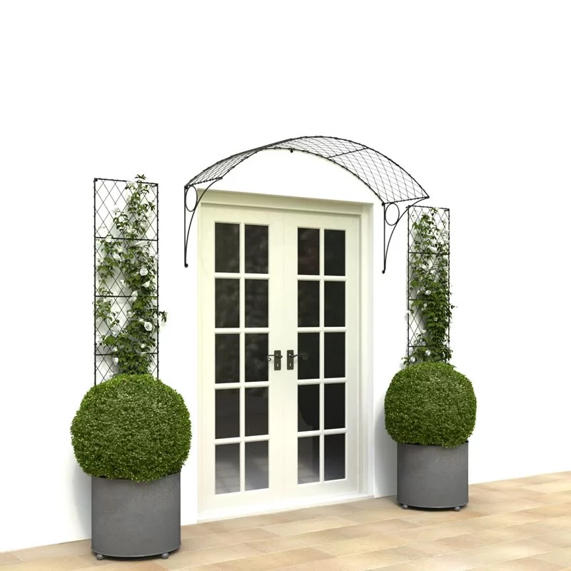 French door canopy in wirework French door canopy in wirework