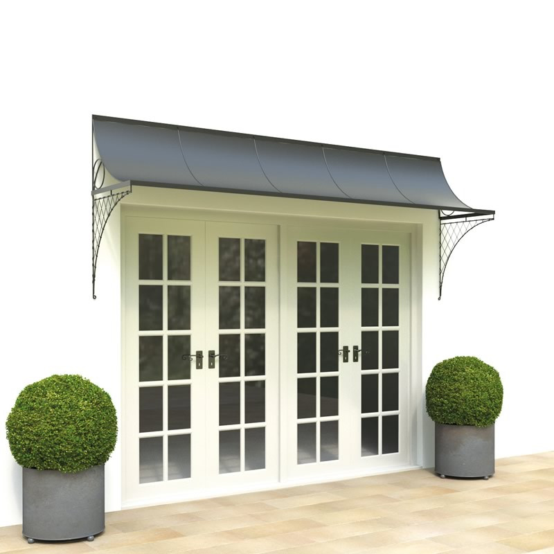 Porch canopy with side brackets
