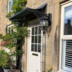 zinc porch over front door