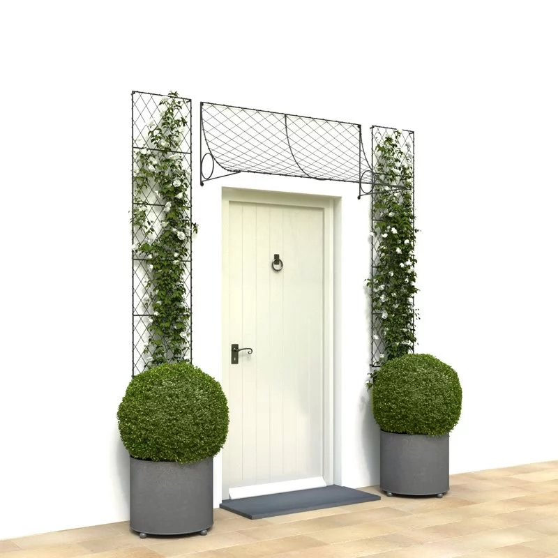 Victorian door canopy and trellis Victorian door canopy and trellis
