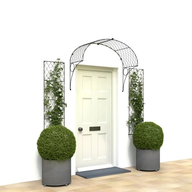 Victorian lattice door canopy Victorian lattice door canopy