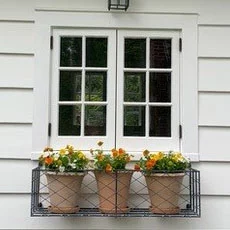 Aged wirework window box