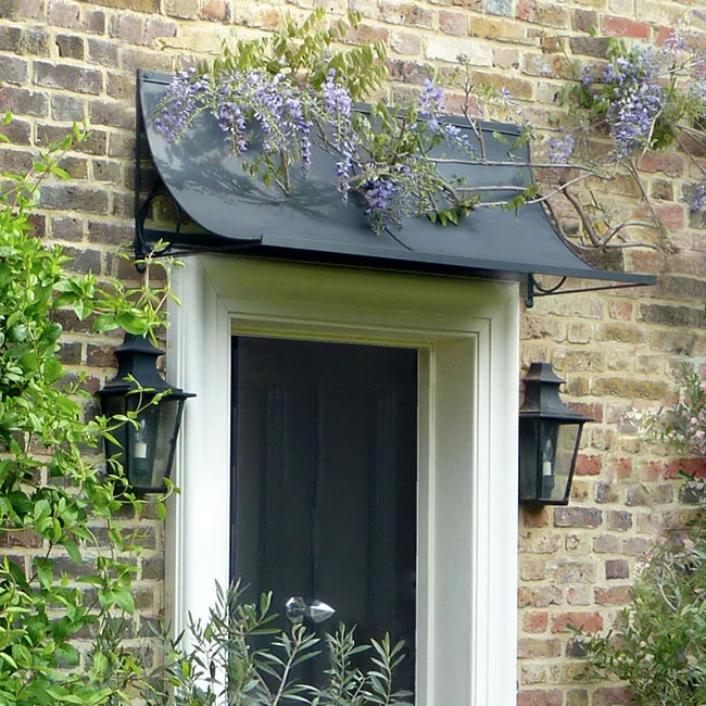 Door canopy in black