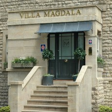 Entrance way door canopy bath hotel