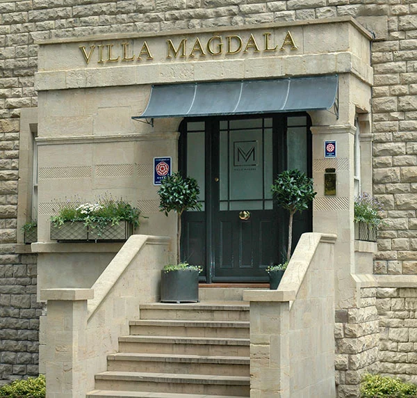 Entrance way door canopy bath hotel