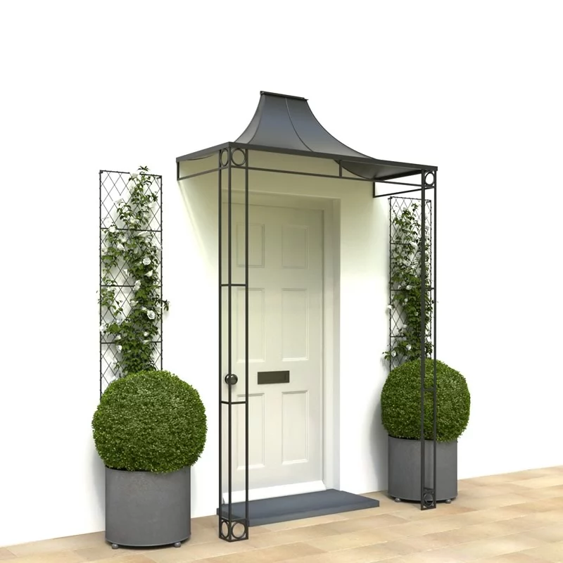 5 foot Georgian porch with iron framework ph421