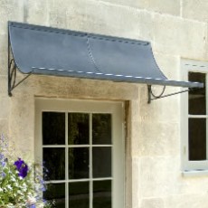 scoop door canopy aged zinc