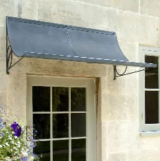 scoop door canopy aged zinc