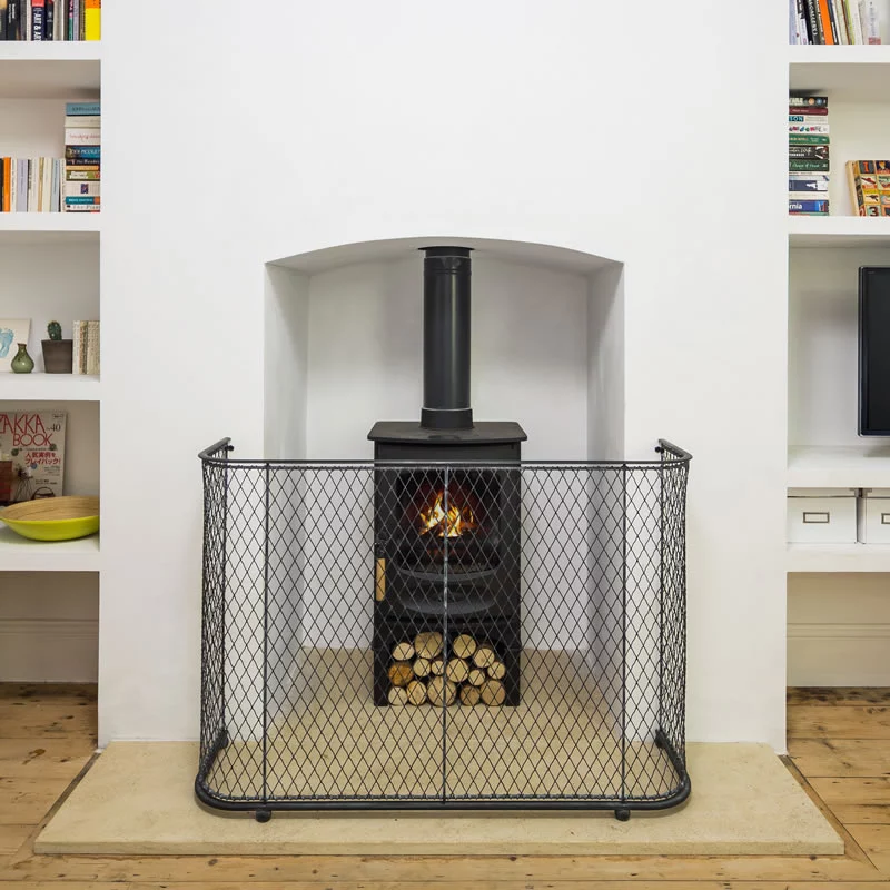 Traditional zinc fire guard